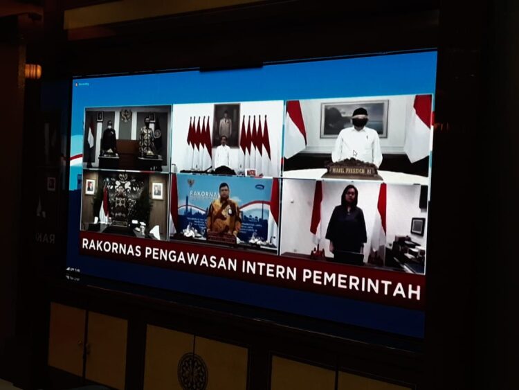 Pembicara Pada Rapat Koordinasi Nasional Pengawasan Internal Yang Dibuka Presiden Joko Widodo, Jaksa Agung Burhanuddin Tekankan Pengawasan Anggaran Negara