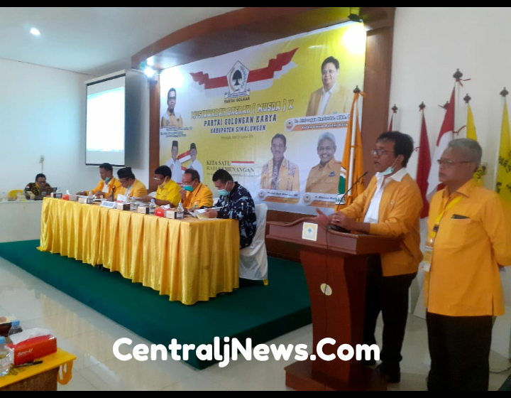 Musda Golkar Kabupaten Simalungun, Timbul Jaya Sibarani Kembali Terpilih Sebagai Ketua DPD