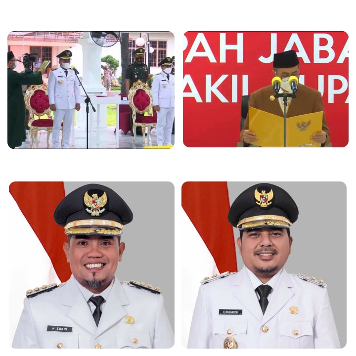 H. Zukri Misran-Nasarudin Resmi Dilantik Gubri Sebagai Bupati dan Wakil Bupati Pelalawan Periode 2021-2024
