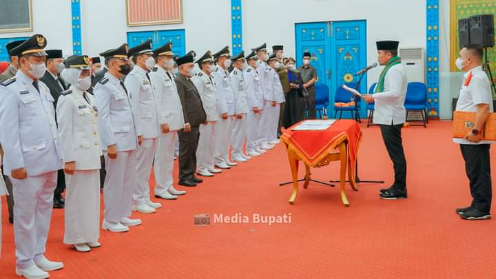 Bupati Pelalawan H. Zukri Lantik 137 Pejabat Baru Diantaranya 10 Sekretaris OPD dan 12 Camat